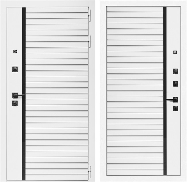 Входная дверь Интеко АГАТ БелаяБелая панель Белый мат 49069