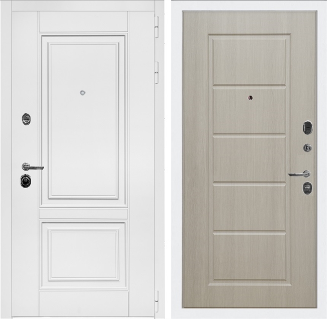 Входная дверь Интеко Афина Белая фл-39 Эко дуб 49082