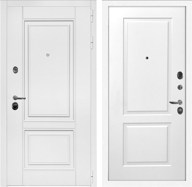 Входная дверь Интеко Афина Белая фл-117 Белый мат 49087