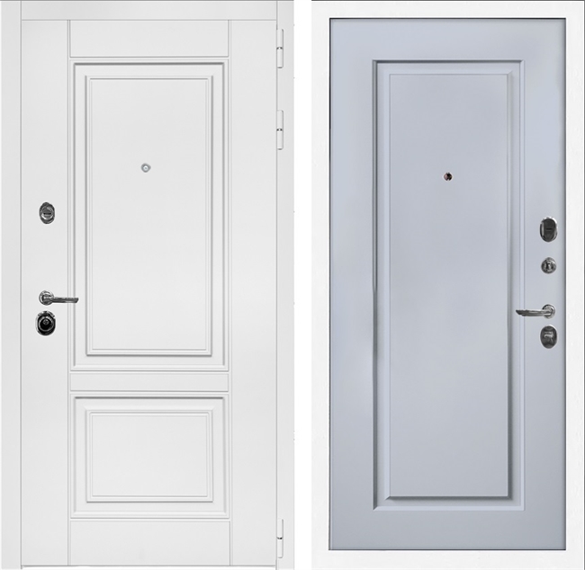 Входная дверь Интеко Афина Белая фл-119 Силк маус 49104