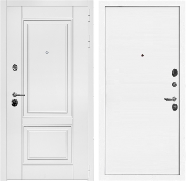 Входная дверь Интеко Афина Белая гладкая Белый мат 49109