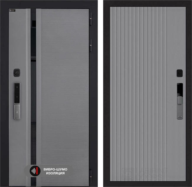 Входная дверь Пиано Смарт 2.0 панель 29 - Серый рельеф софт 55445