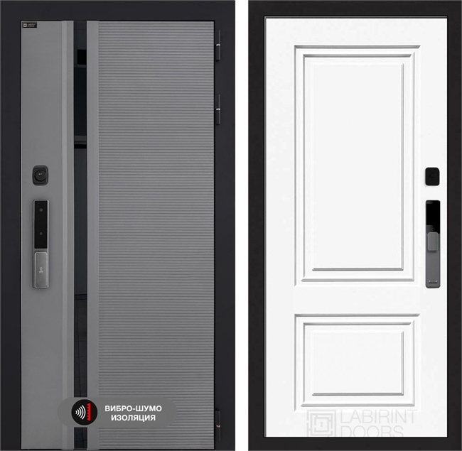 Входная дверь Пиано Смарт 2.0 панель 26 - Эмаль RAL 9003 55477