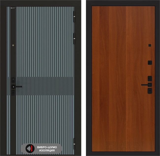 Входная металлическая дверь Лабиринт Иссида 05 - Итальянский орех 55483