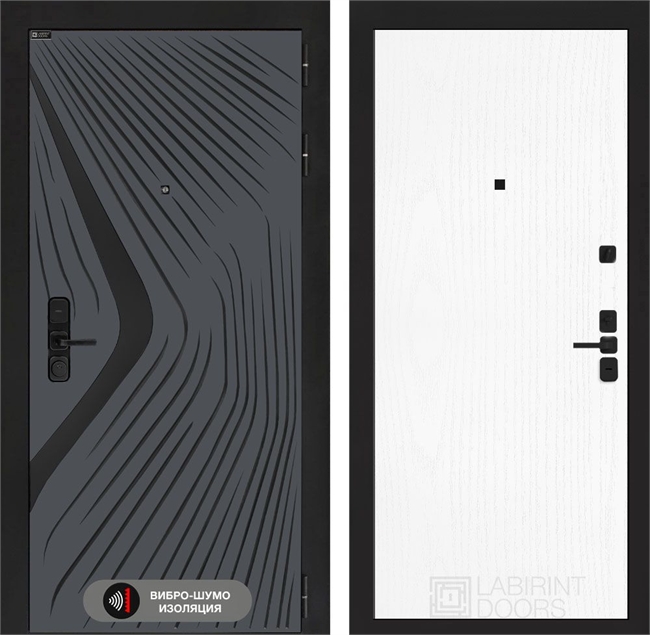 Входная дверь Лабиринт LEOLAB 07 - Белое дерево 55515