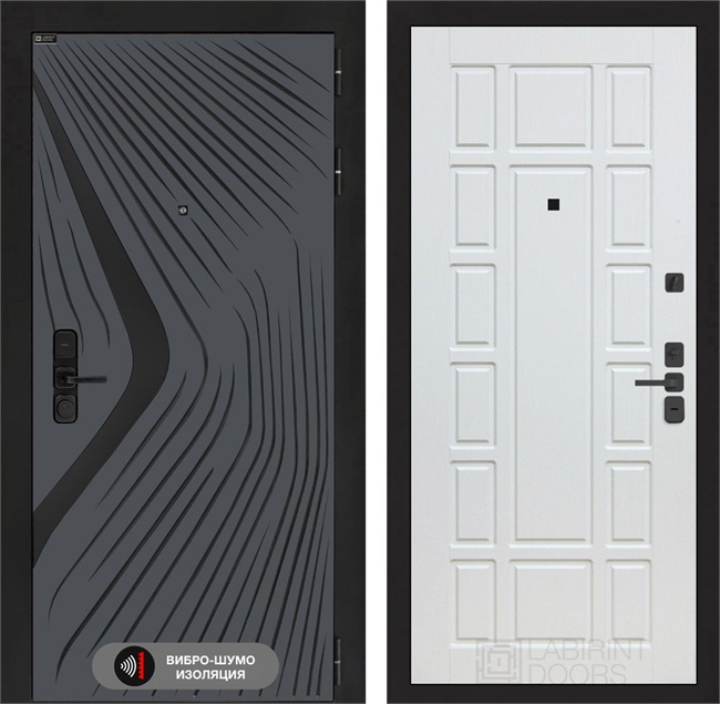 Входная дверь Лабиринт LEOLAB 12 - Белое дерево 55531