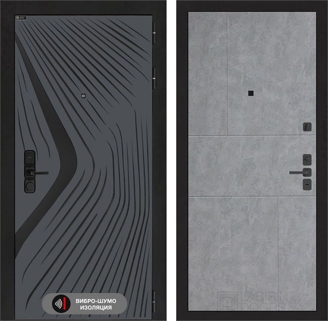 Входная дверь Лабиринт Леолаб 21 - Бетон светлый 55514