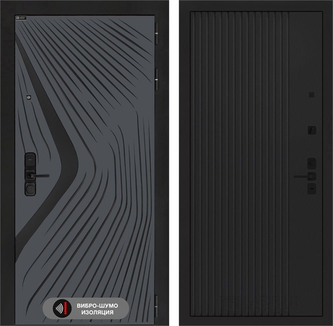 Входная дверь Лабиринт LEOLAB 29 - Черный кварц 55552