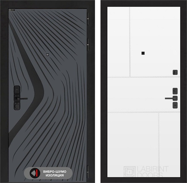 Входная дверь Лабиринт LEOLAB 21 - Белый софт 55505