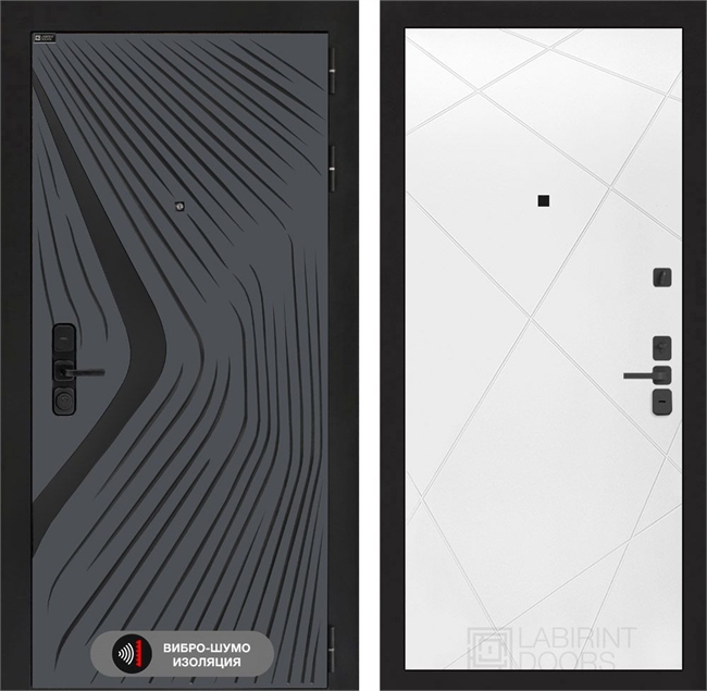 Входная дверь Лабиринт LEOLAB 24 - Белый софт 55506