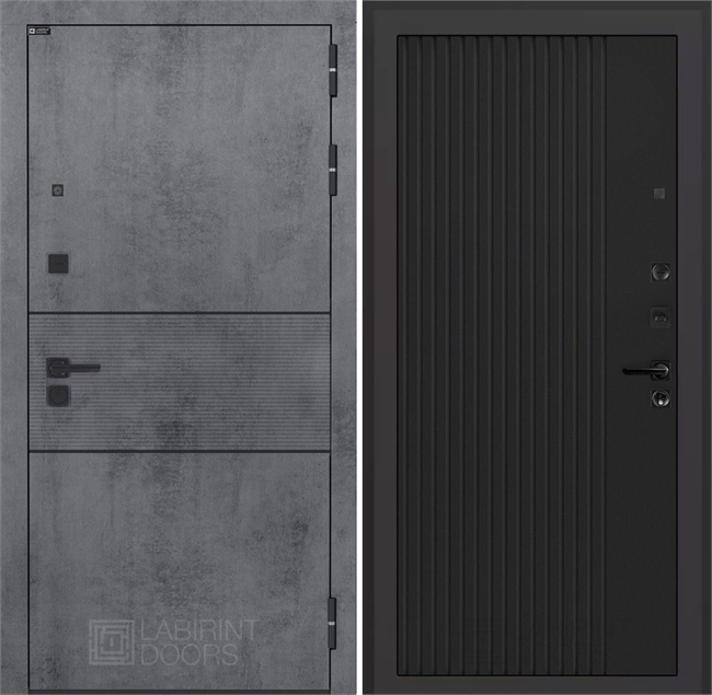 Входная дверь ИНФИНИТИ 29 - Черный кварц 55561