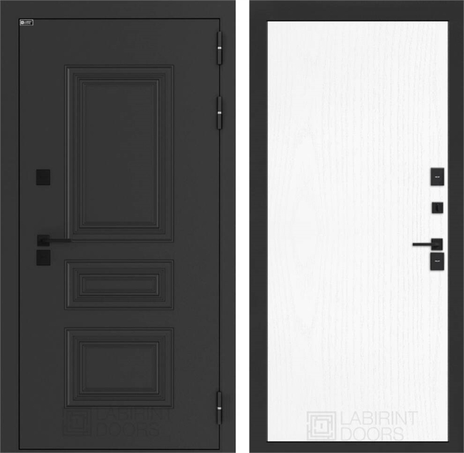 Входные двери Аляска лайт с терморазрывом 07 - Белое дерево 55633