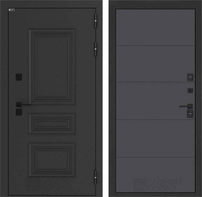 Входные двери Аляска лайт с терморазрывом 13 - Графит софт 55623