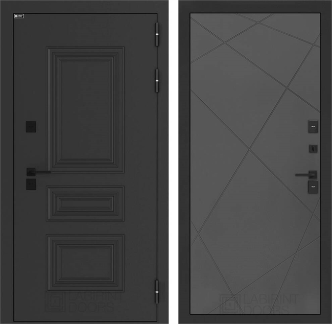 Входные двери Аляска лайт с терморазрывом 24 - Графит софт 55592