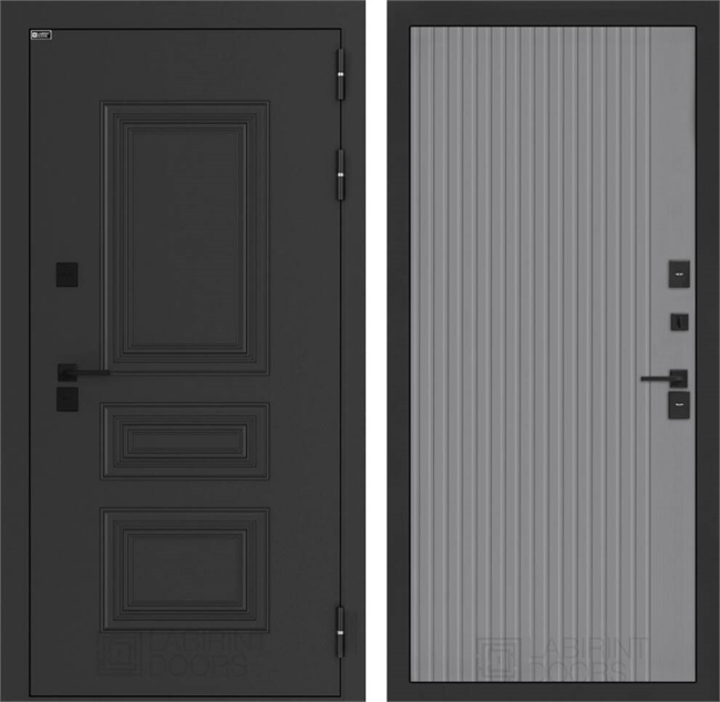 Входные двери Аляска лайт с терморазрывом 29 - Серый рельеф софт 55626