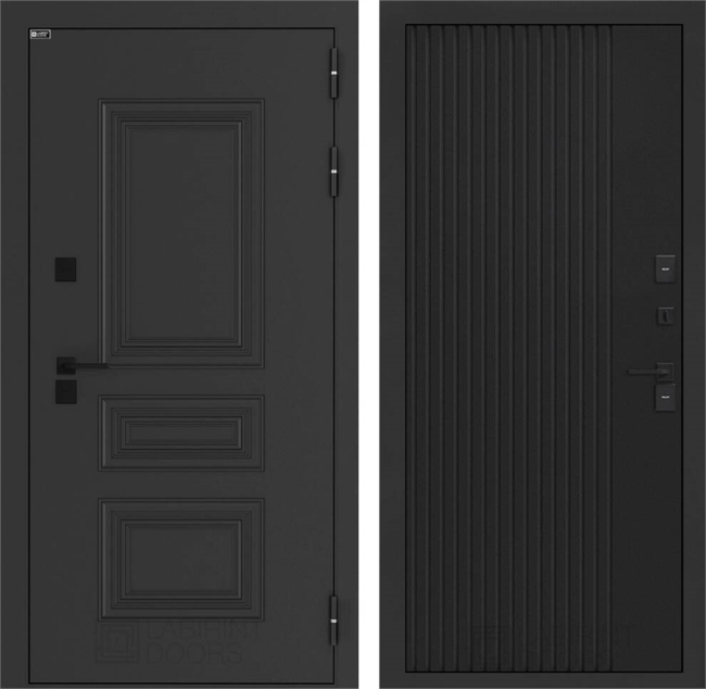 Входные двери Аляска лайт с терморазрывом 29 - Черный кварц 55627