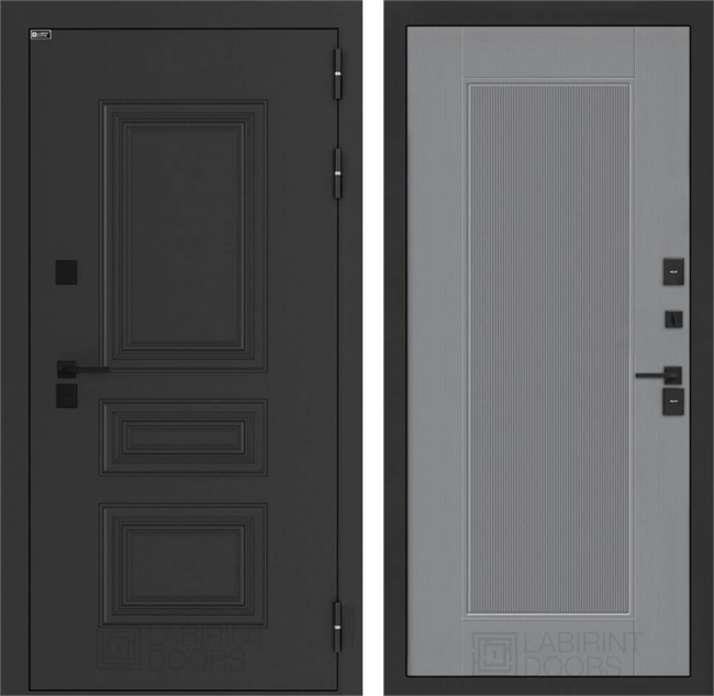 Входные двери Аляска лайт с терморазрывом 30 - Серый рельеф софт 55630