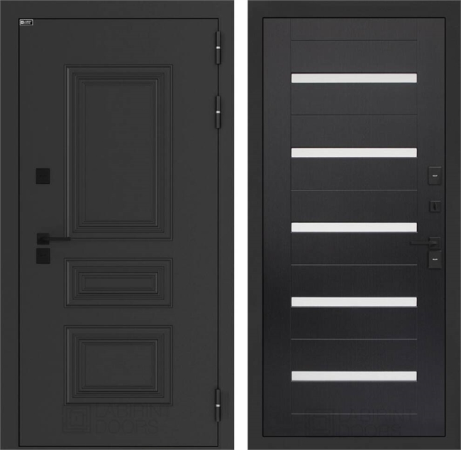 Входные двери Аляска лайт с терморазрывом 01 - Венге, стекло белое 55649