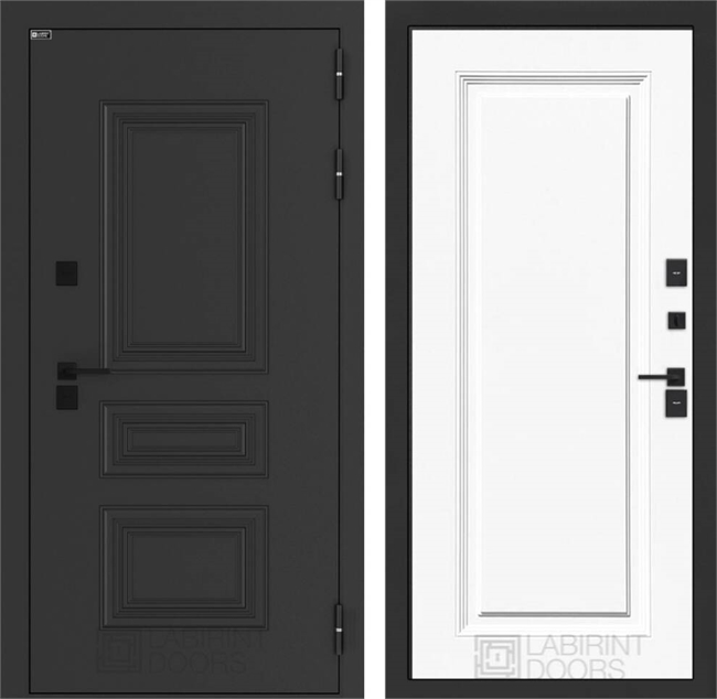 Входные двери Аляска лайт с терморазрывом 27 - Эмаль RAL 9003 55611