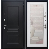 Входная металлическая дверь Премиум - Н с Зеркалом пастораль Белый ясень 7778