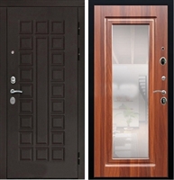 Входная металлическая дверь Монолит СБ-120 с Зеркалом Береза мореная 15016