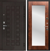Входная металлическая дверь Монолит СБ-121 с Зеркалом Береза мореная 15017