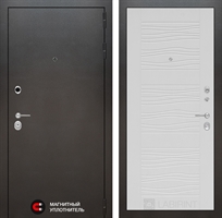 Входная металлическая дверь Лабиринт SILVER 06 - Белое дерево 1515656