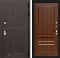 Входная металлическая дверь Лабиринт URBAN 03 - Орех бренди 2139196