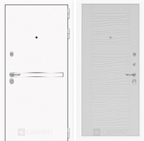 Входная металлическая дверь Лабиринт Лайн WHITE 06 - Белое дерево 2480810