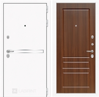 Входная металлическая дверь Лабиринт Лайн WHITE 03 - Орех бренди 2482697