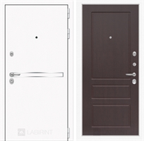 Входная металлическая дверь Лабиринт Лайн WHITE 03 - Орех премиум 2482699