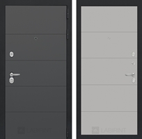 Входная металлическая дверь Лабиринт ART графит 13 - Грей софт 2490304