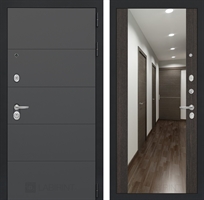 Входная металлическая дверь Лабиринт ART графит с Зеркалом Максимум - Венге 2491435