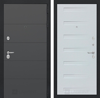 Входная металлическая дверь Лабиринт ART графит 14 - Дуб кантри белый горизонтальный 2492512