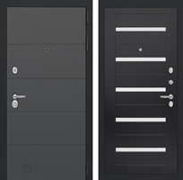 Входная металлическая дверь Лабиринт ART графит 01 - Венге, стекло белое 2492514