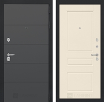 Входная металлическая дверь Лабиринт ART графит 03 - Крем софт 2492779