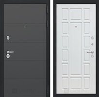 Входная металлическая дверь Лабиринт ART графит 12 - Белое дерево 2492785