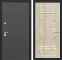 Входная металлическая дверь Лабиринт ART графит 12 - Беленый дуб 2492786