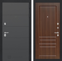 Входная металлическая дверь Лабиринт ART графит 03 - Орех бренди 2496310