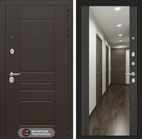 Входная металлическая дверь Мегаполис с зеркалом Максимум - Венге 2511775