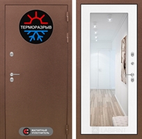 Входная металлическая дверь Лабиринт Термо Магнит с Зеркалом 18 - Белое дерево 2657430
