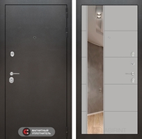 Входная металлическая дверь Лабиринт SILVER с Зеркалом 19 - Грей софт 2819893