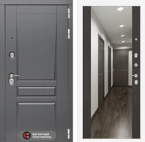 Входная металлическая дверь Лабиринт Платинум с Зеркалом Максимум - Венге 2836794