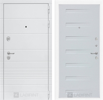 Входная белая дверь Лабиринт Трендо 14 - Дуб кантри белый горизонтальный 2941699