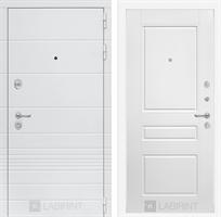 Входная белая дверь Лабиринт Трендо 03 - Белый софт 2941712