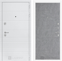 Входная белая дверь Лабиринт Трендо 21 - Бетон светлый 3230774