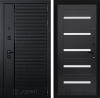 Входная металлическая дверь Лабиринт PIANO 01 - Венге, стекло белое 3709741
