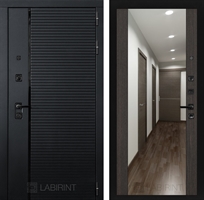 Входная металлическая дверь Лабиринт PIANO с зеркалом Максимум - Венге 3710025