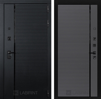 Входная металлическая дверь Лабиринт PIANO 22 - Графит софт, черная вставка 3746192