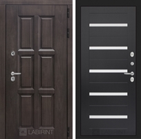 Входная металлическая дверь с Терморазрывом Лабиринт Лондон 01 - Венге, стекло белое 3797292
